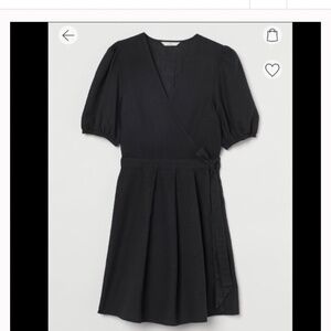 H&M linen blend wrap dress
